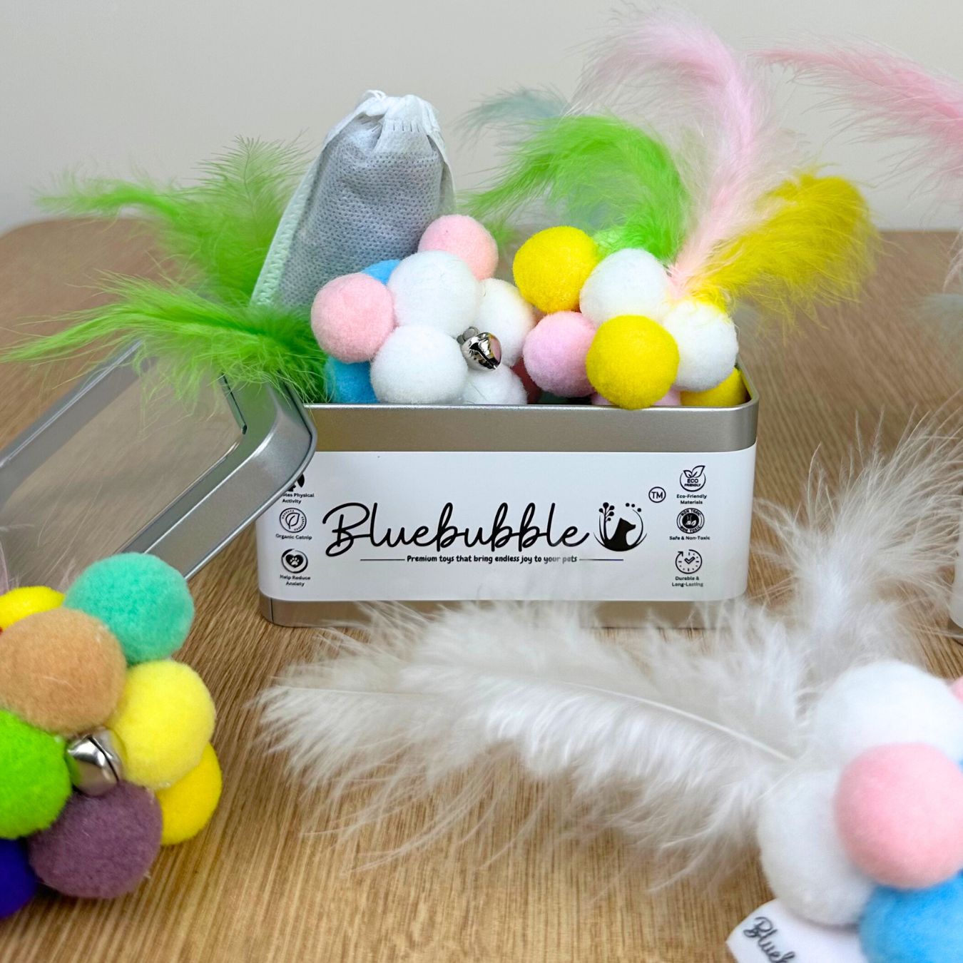 Bluebubble Feather Balls with Bell